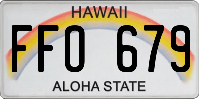 HI license plate FFO679