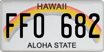 HI license plate FFO682