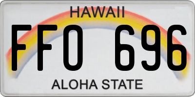 HI license plate FFO696