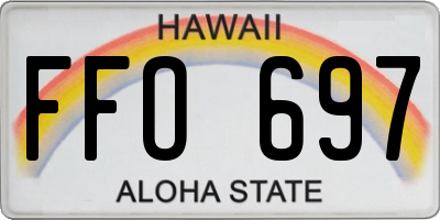 HI license plate FFO697