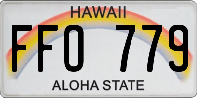 HI license plate FFO779