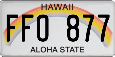 HI license plate FFO877