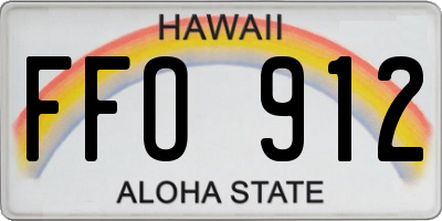 HI license plate FFO912