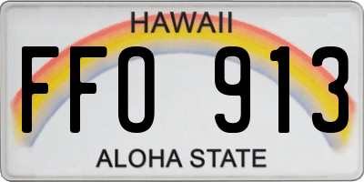 HI license plate FFO913