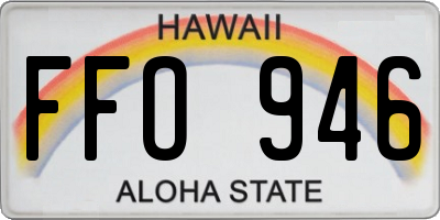 HI license plate FFO946