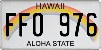 HI license plate FFO976