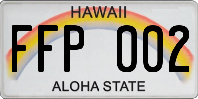 HI license plate FFP002