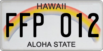 HI license plate FFP012