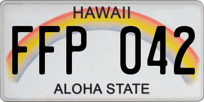 HI license plate FFP042