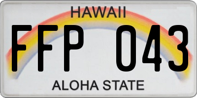 HI license plate FFP043