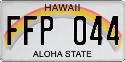 HI license plate FFP044