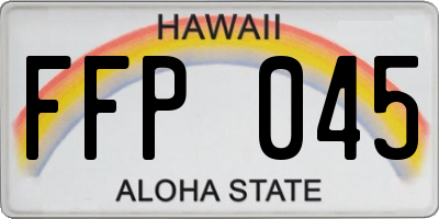 HI license plate FFP045