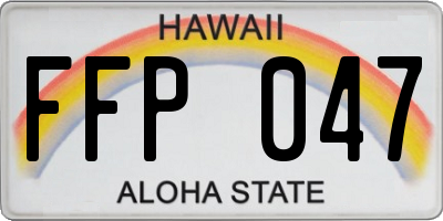 HI license plate FFP047