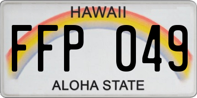 HI license plate FFP049