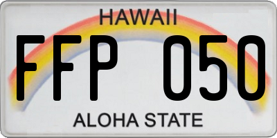HI license plate FFP050