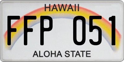 HI license plate FFP051