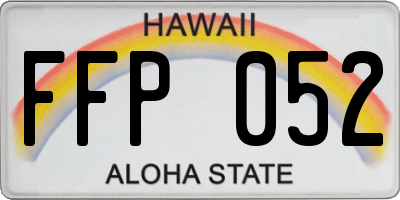 HI license plate FFP052