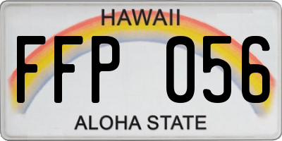 HI license plate FFP056