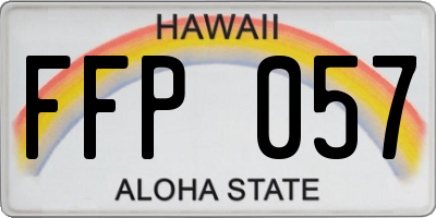 HI license plate FFP057