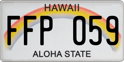 HI license plate FFP059