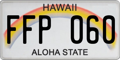 HI license plate FFP060