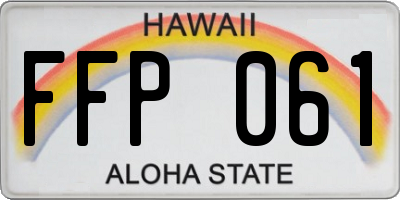 HI license plate FFP061