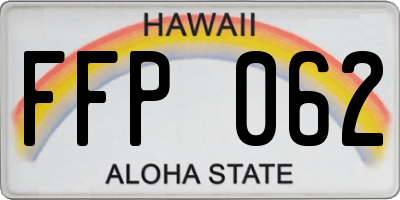 HI license plate FFP062
