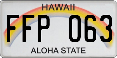 HI license plate FFP063