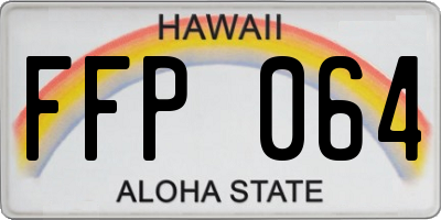 HI license plate FFP064