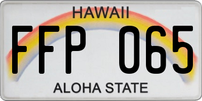 HI license plate FFP065