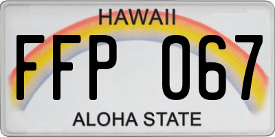 HI license plate FFP067