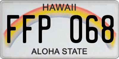 HI license plate FFP068