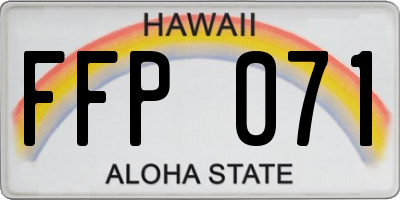 HI license plate FFP071
