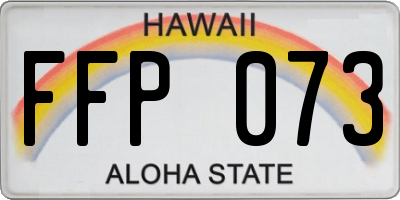 HI license plate FFP073
