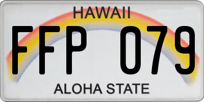 HI license plate FFP079