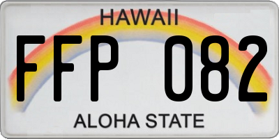 HI license plate FFP082