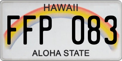 HI license plate FFP083