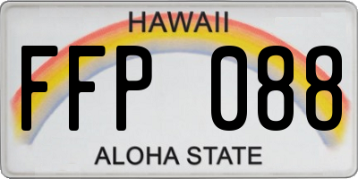 HI license plate FFP088