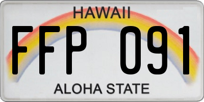 HI license plate FFP091