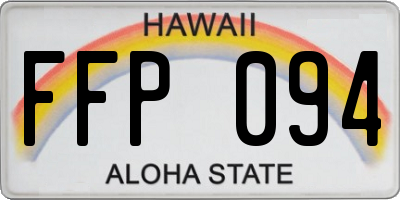 HI license plate FFP094