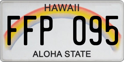 HI license plate FFP095