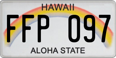 HI license plate FFP097
