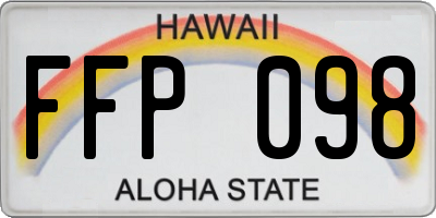 HI license plate FFP098