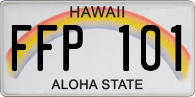 HI license plate FFP101