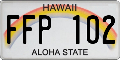 HI license plate FFP102