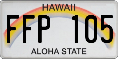 HI license plate FFP105