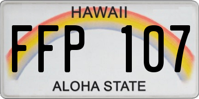 HI license plate FFP107