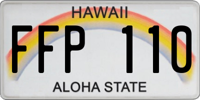 HI license plate FFP110
