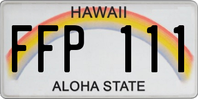HI license plate FFP111