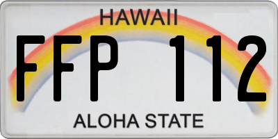 HI license plate FFP112